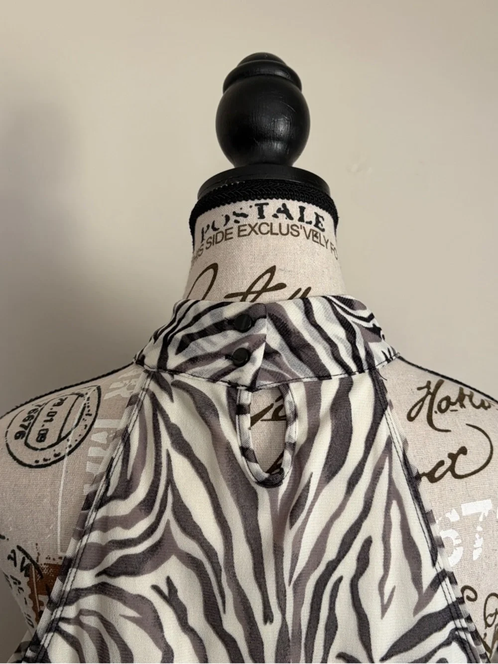 Y2K Mexx high neck sleeveless zebra print top - Picture 5 of 9